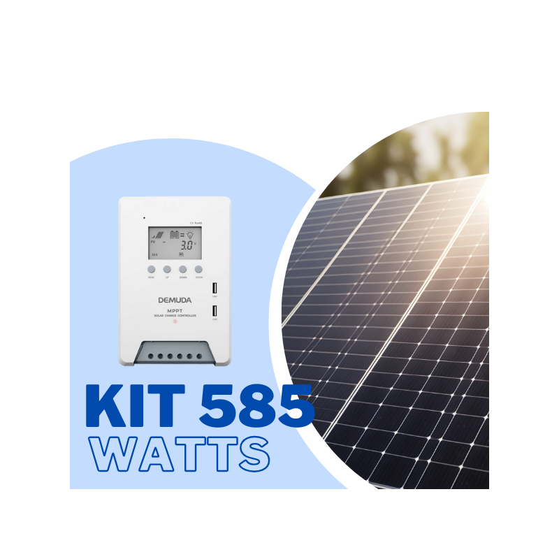 Kit Solaire 585W avec Batterie GEL 92,3Ah & Convertisseur 600W – Autonomie Énergétique